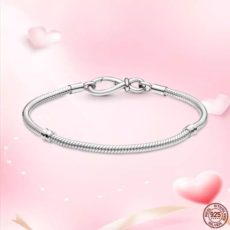Infinity Clasp Snake Chain Bracelet