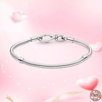 Infinity Clasp Snake Chain Bracelet