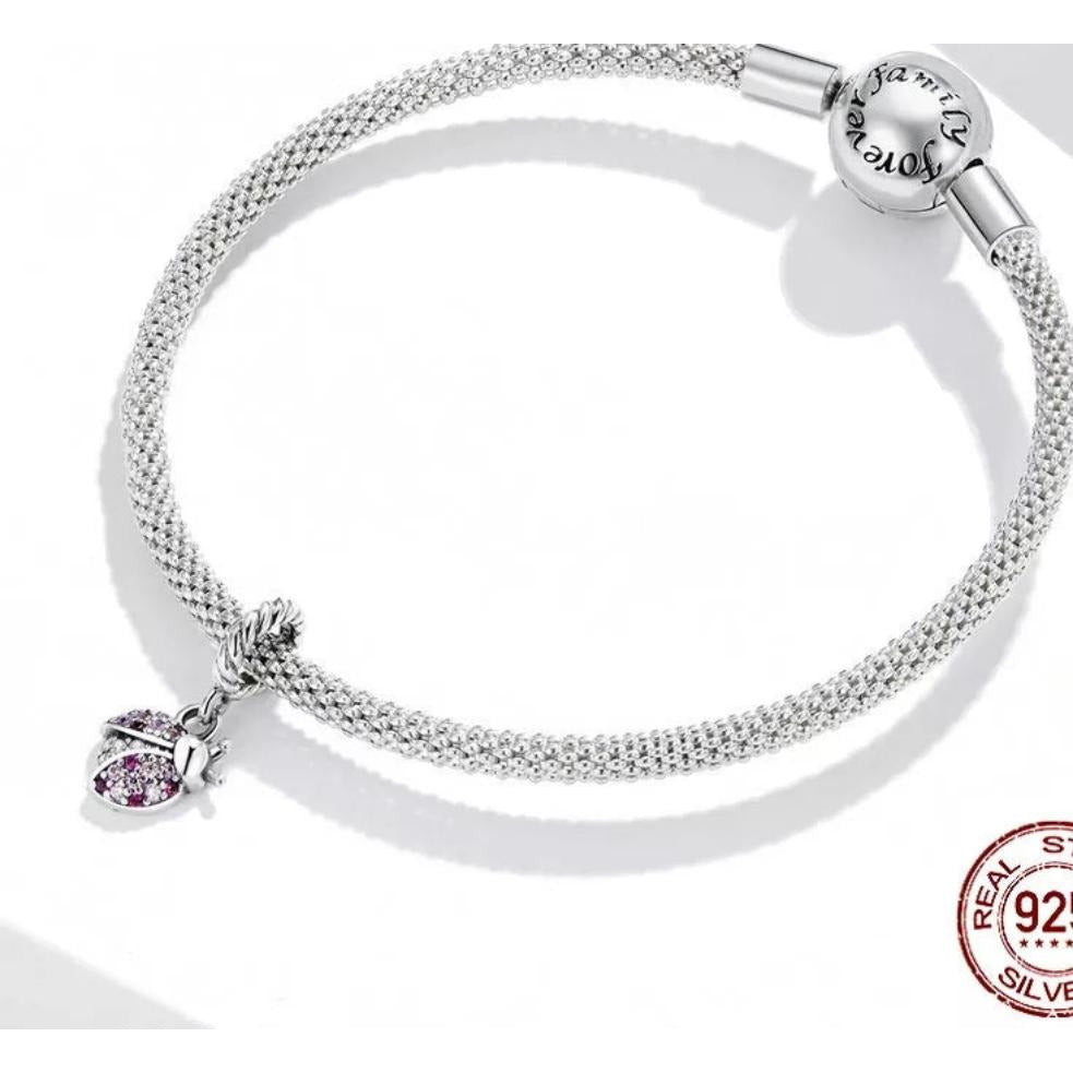 Tiny CZ Ladybug ME Dangle Charm