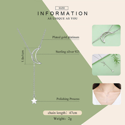 Moon and Star Link Necklace