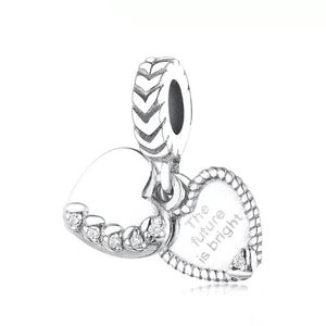 925 Sterling Silver The Future is Bright Bead Charm