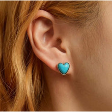 Load image into Gallery viewer, 925 Sterling Silver Turquoise Stud Earrings
