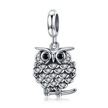 Load image into Gallery viewer, 925 Sterling Silver OWL Dangle Charm