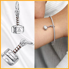Load image into Gallery viewer, 925 Sterling Silver Thor&#39;s Hammer Dangle Charm