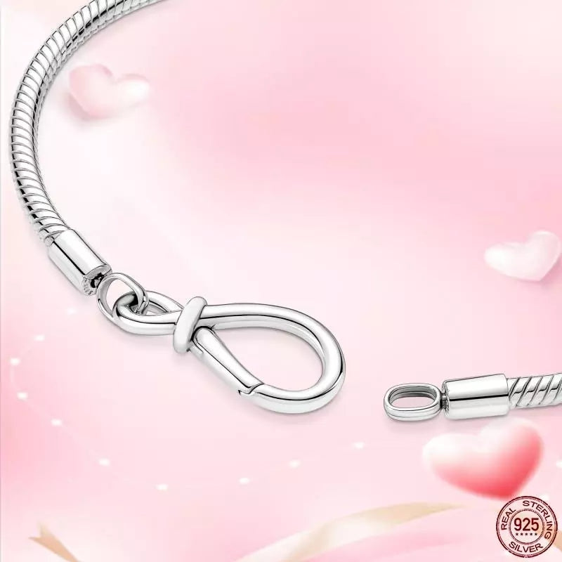 Infinity Clasp Snake Chain Bracelet