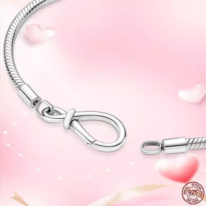 Infinity Clasp Snake Chain Bracelet
