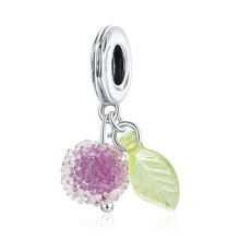 Load image into Gallery viewer, 925 Sterling Silver Resin Fruit Dangle Charm