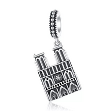 Load image into Gallery viewer, 925 Sterling Silver Notre Dame Cathedral Dangle Charm