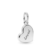 Load image into Gallery viewer, 925 Sterling Silver Red and Pink Heart Love Dangle Charm