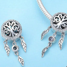 Load image into Gallery viewer, 925 Sterling Silver Tree of Life Dream Catcher Bead Charm