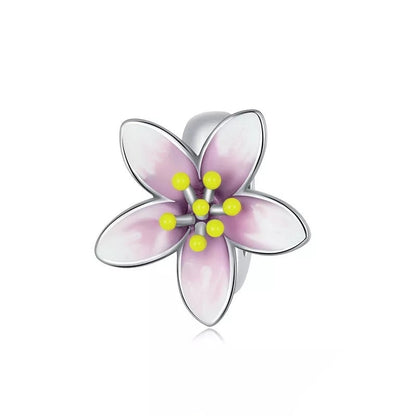 Cherry Blossom Pink Enamel Spacer/Stopper