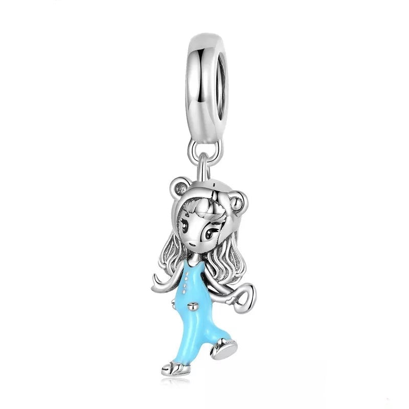 Girl Cartoon Dangle Charm