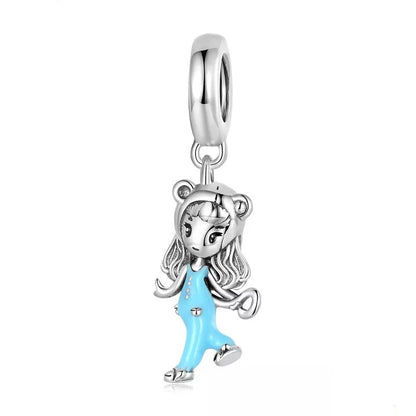 Girl Cartoon Dangle Charm