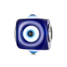 Load image into Gallery viewer, 925 Sterling Silver Evil Eye Murano Glass Bead Charm