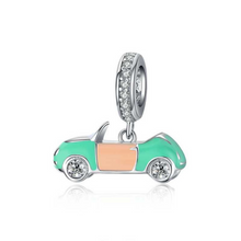 Load image into Gallery viewer, 925 Sterling Silver Vintage Green Sports Car Charm