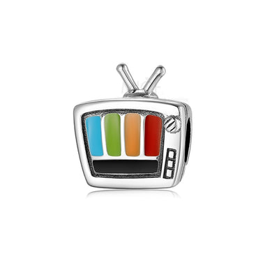 925 Sterling Silver Color Tv Bead Charm