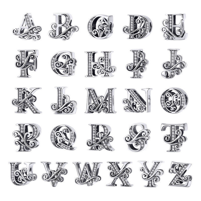 Alphabet Letter A-Z Bead Charm