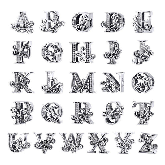 Alphabet Letter A-Z Bead Charm
