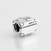 Load image into Gallery viewer, 925 Sterling Silver Paris Travel Suitcase Bead Charm