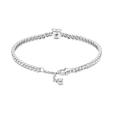 Load image into Gallery viewer, 925 Sterling Silver CZ Heart Tennis Bracelet