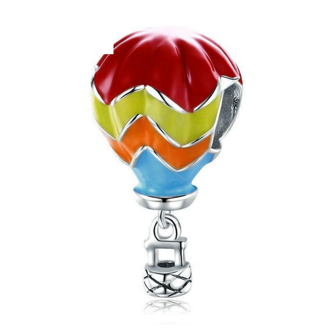 925 Sterling Silver Enamel Turkish Hot Air Balloon Bead Charm