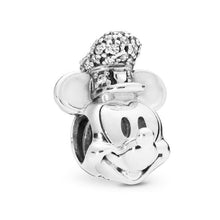 Load image into Gallery viewer, 925 Sterling Silver CZ Mickey Mouse Bead Charm