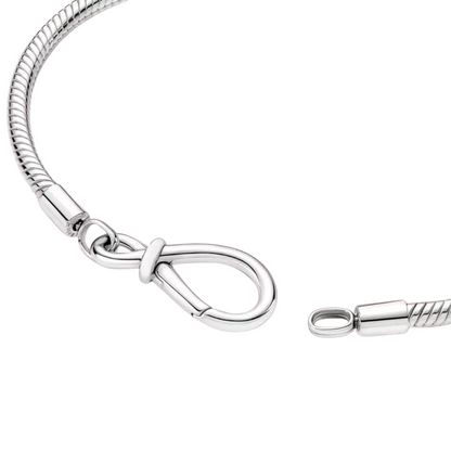 Infinity Clasp Snake Chain Bracelet