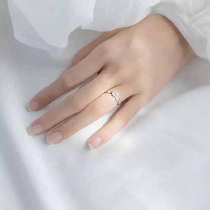 CZ Crown Adjustable Ring
