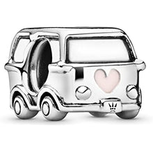 Load image into Gallery viewer, 925 Sterling Silver Peace Camper Van Bead Charm