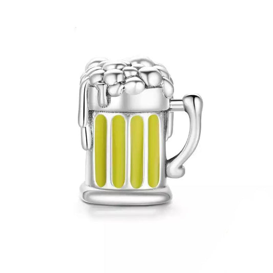 Beer Mug Enamel Bead Charm