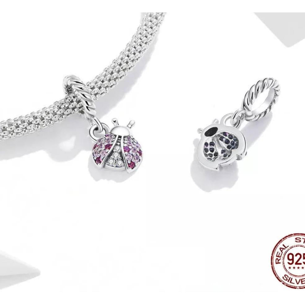 Tiny CZ Ladybug ME Dangle Charm