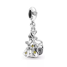 Load image into Gallery viewer, 925 Sterling Silver Belle Beauty and the Beast Dangle Charm