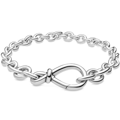 925 Sterling Silver Infinity Link Bracelet
