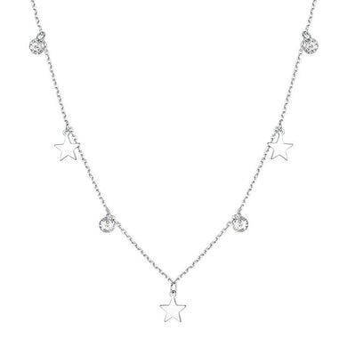 925 Sterling Silver Star and CZ Necklace