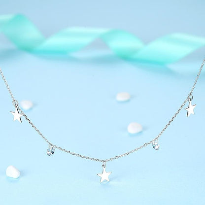 Star and CZ Necklace
