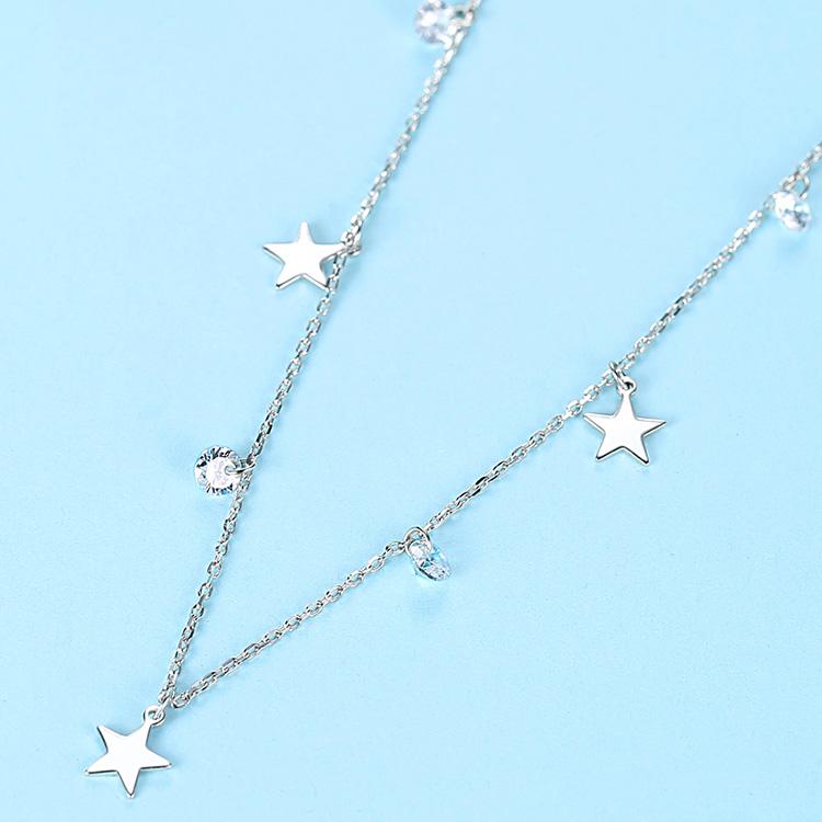 Star and CZ Necklace