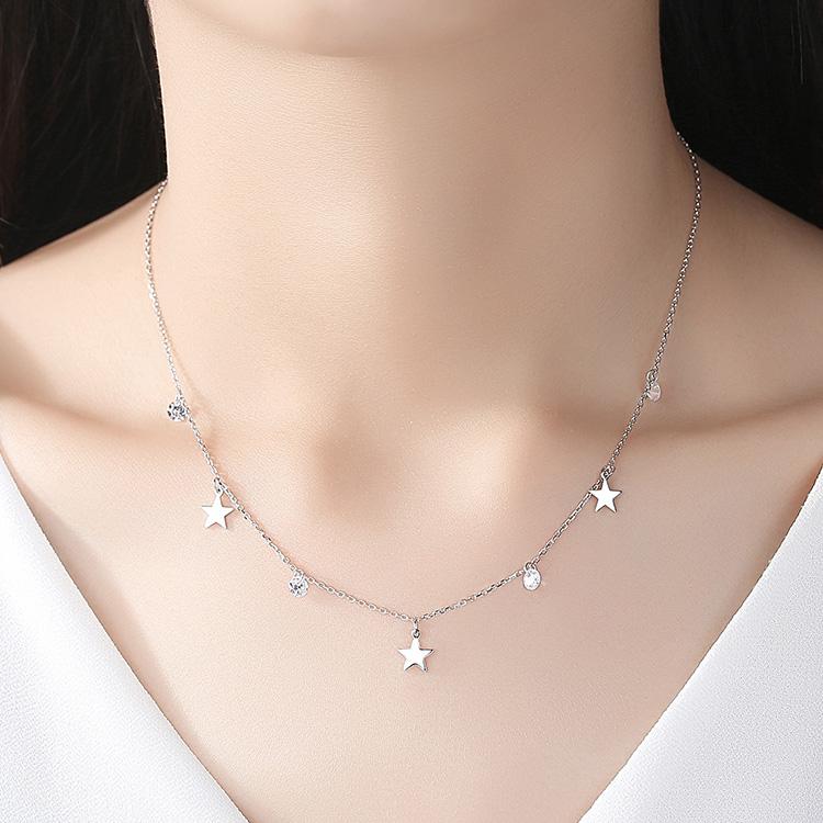 Star and CZ Necklace