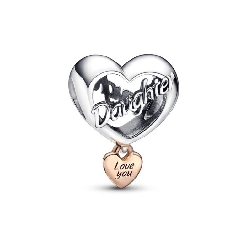 Daughter Heart Bead Charm