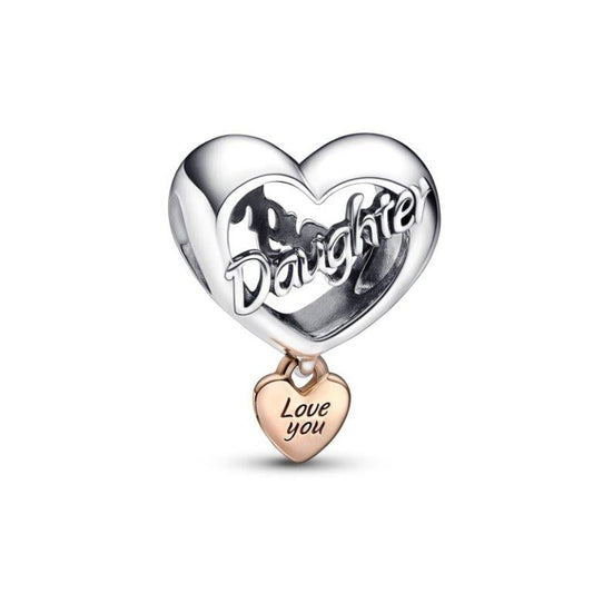 Daughter Heart Bead Charm