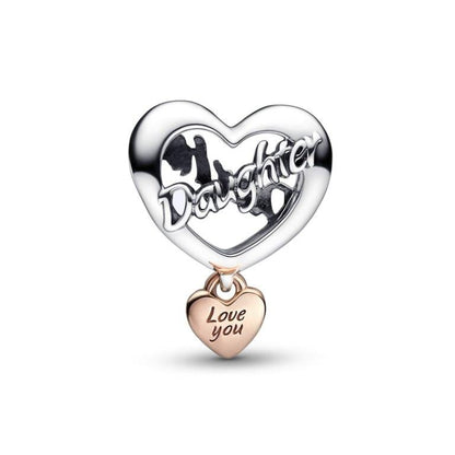 Daughter Heart Bead Charm