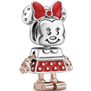 925 Sterling Silver Minnie Mouse Robot Bead Charm