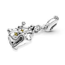 Load image into Gallery viewer, 925 Sterling Silver Belle Beauty and the Beast Dangle Charm