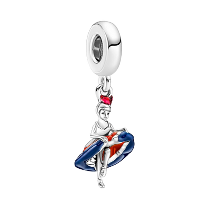 Enamel French Cancan Dancer Dangle Charm