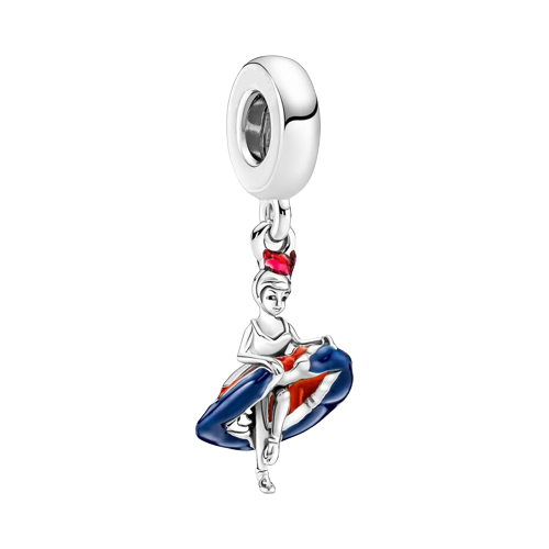 Enamel French Cancan Dancer Dangle Charm
