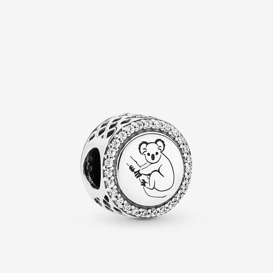 Koala Bear Round Bead Charm