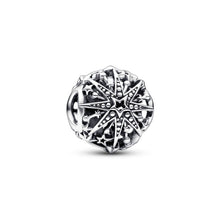 Load image into Gallery viewer, 925 Sterling Silver Celestial Snowflake Bead Charm