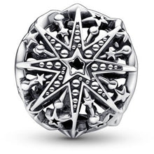 Load image into Gallery viewer, 925 Sterling Silver Celestial Snowflake Bead Charm