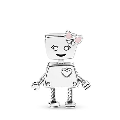925 Sterling Silver Bella Bot Girl Dangle Charm