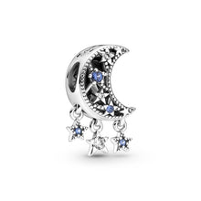 Load image into Gallery viewer, 925 Sterling Silver Moon and Stars Bead Charm