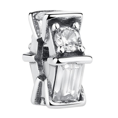 925 Sterling Silver CZ Ice Sculpture Spacer